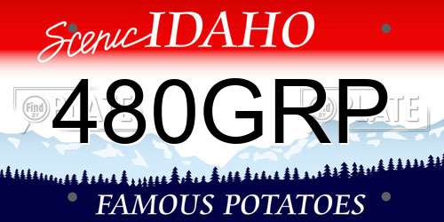 480GRP Idaho License Plate