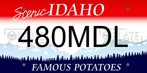 480MDL Idaho License Plate