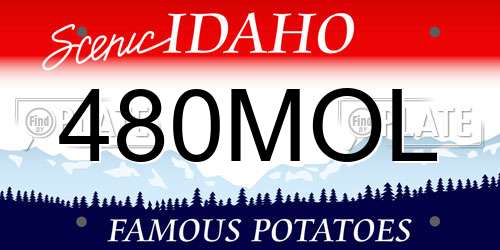 480MOL Idaho License Plate