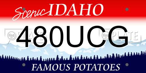 480UCG Idaho License Plate