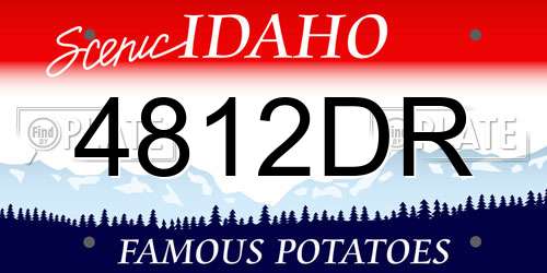 4812DR Idaho License Plate