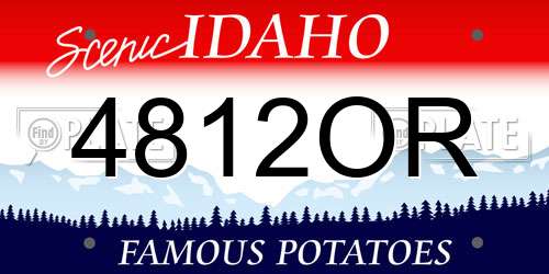 4812OR Idaho License Plate