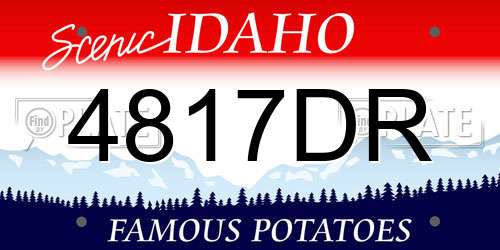 4817DR Idaho License Plate
