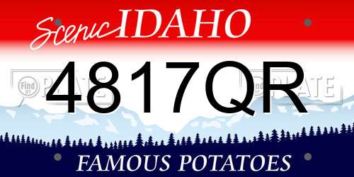 4817QR Idaho License Plate