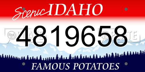 4819658 Idaho License Plate