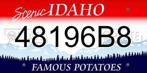 48196B8 Idaho License Plate
