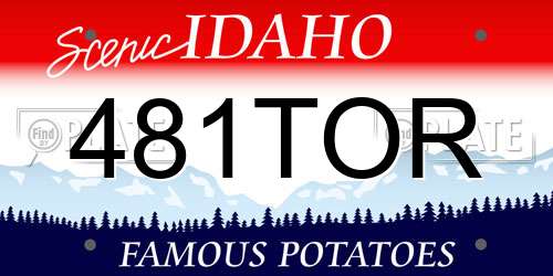 481TOR Idaho License Plate