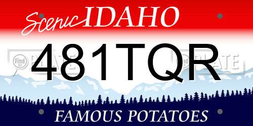 481TQR Idaho License Plate