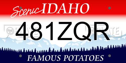 481ZQR Idaho License Plate