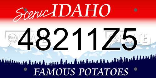 48211Z5 Idaho License Plate