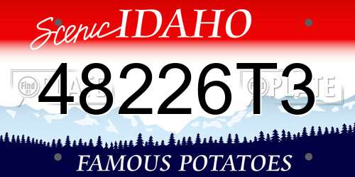 48226T3 Idaho License Plate