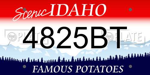 4825BT Idaho License Plate