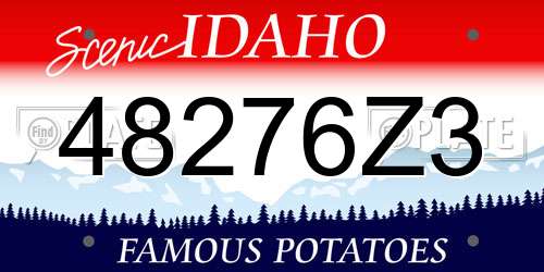 48276Z3 Idaho License Plate