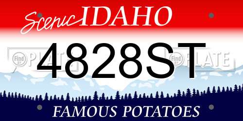 4828ST Idaho License Plate