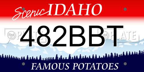 482BBT Idaho License Plate