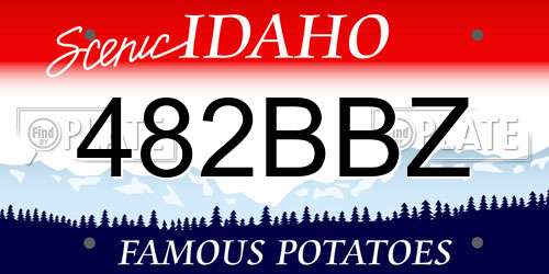 482BBZ Idaho License Plate