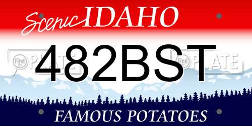 482BST Idaho License Plate