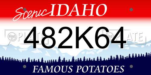 482K64 Idaho License Plate