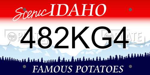 482KG4 Idaho License Plate
