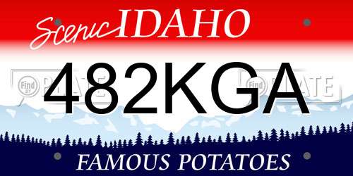 482KGA Idaho License Plate