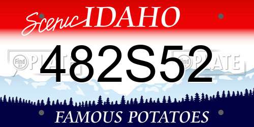 482S52 Idaho License Plate
