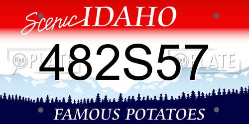 482S57 Idaho License Plate