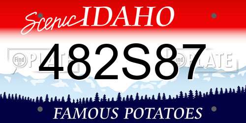 482S87 Idaho License Plate