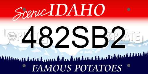 482SB2 Idaho License Plate