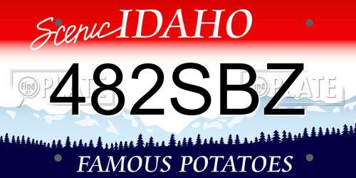 482SBZ Idaho License Plate