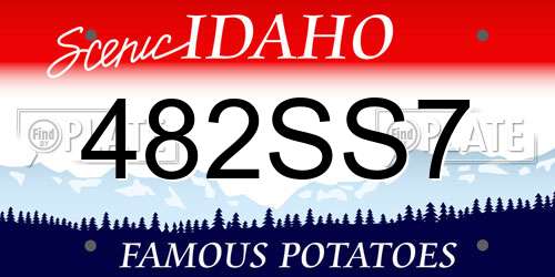 482SS7 Idaho License Plate