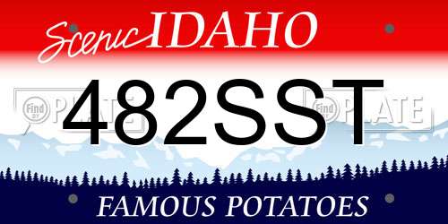 482SST Idaho License Plate