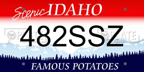 482SSZ Idaho License Plate