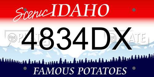 4834DX Idaho License Plate
