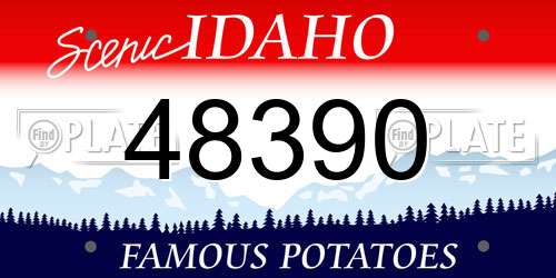 48390 Idaho License Plate