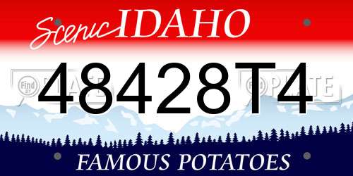 48428T4 Idaho License Plate
