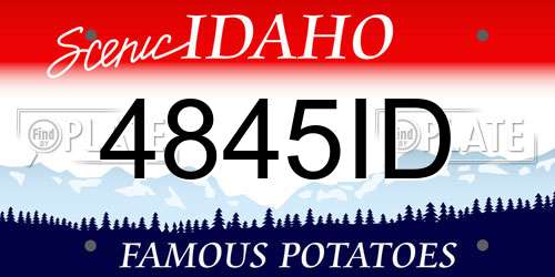 4845ID Idaho License Plate