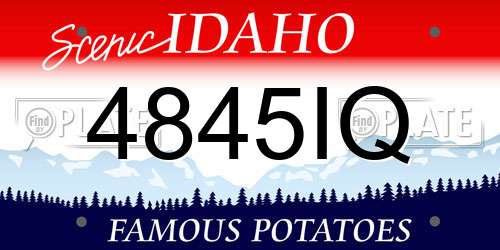 4845IQ Idaho License Plate