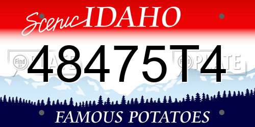 48475T4 Idaho License Plate