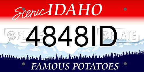 4848ID Idaho License Plate