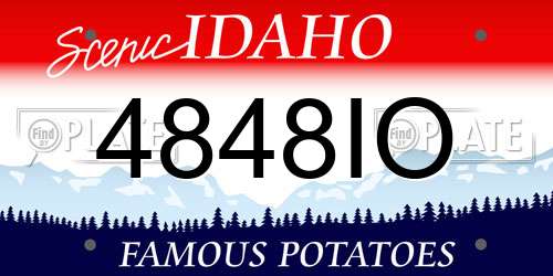 4848IO Idaho License Plate