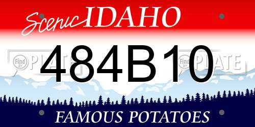 484B10 Idaho License Plate