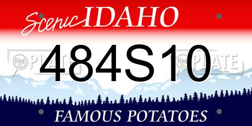 484S10 Idaho License Plate