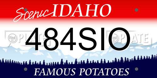 484SIO Idaho License Plate