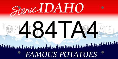 484TA4 Idaho License Plate