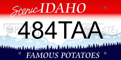 484TAA Idaho License Plate