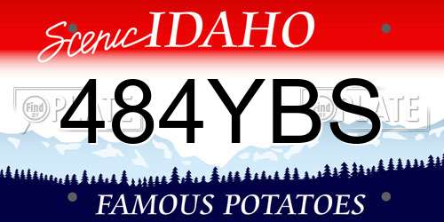 484YBS Idaho License Plate