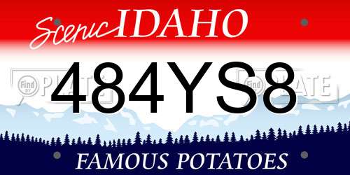 484YS8 Idaho License Plate