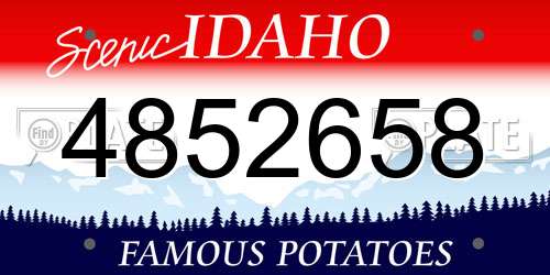 4852658 Idaho License Plate