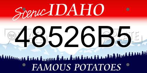 48526B5 Idaho License Plate