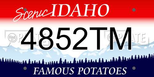 4852TM Idaho License Plate